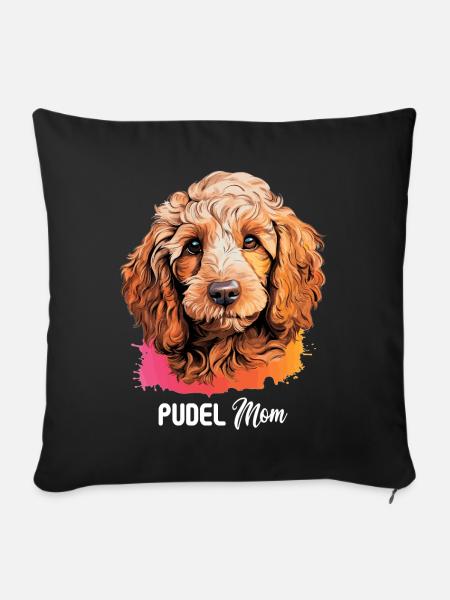 Pudel - Sofakissen mit Füllung 45 x 45 cm - Schwarz
