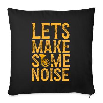 French Horn Player Horn Player Brass Music - Sofa pillow with filling 45cm x 45cm - black - Front