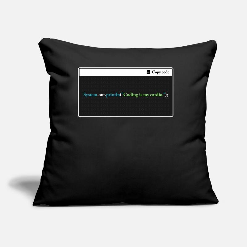 Coding Is My Cardio Funny Programming Computer Cod Sofakissen mit Füllung 45 x 45 cm