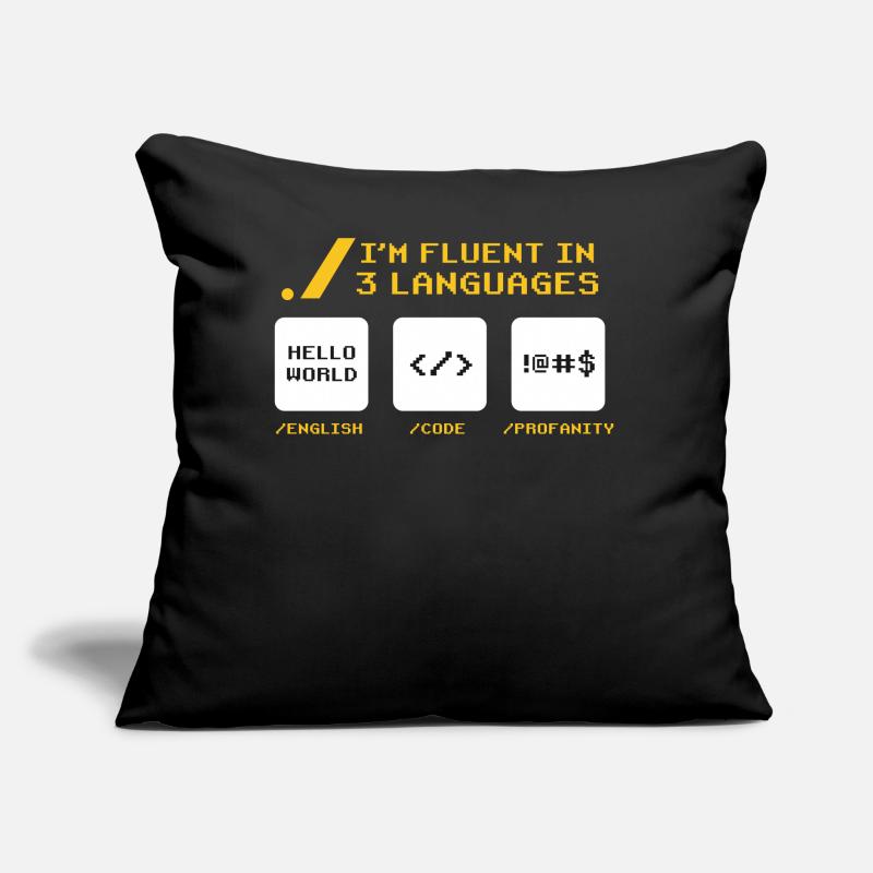 Computer Coder Funny Programmer Geek Programming Sofakissen mit Füllung 45 x 45 cm