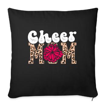 Cheer Mom Cheerleadering Cheerleader Mutter - Sofakissen mit Füllung 45 x 45 cm - Schwarz - Vorne