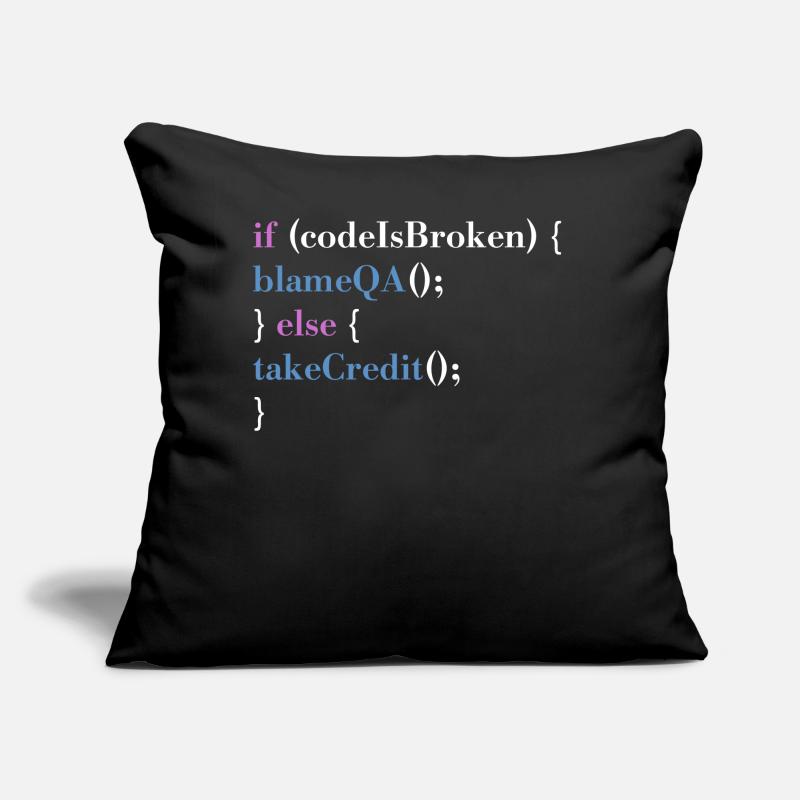 Programmer QA Saying Computer Programming Sofakissen mit Füllung 45 x 45 cm