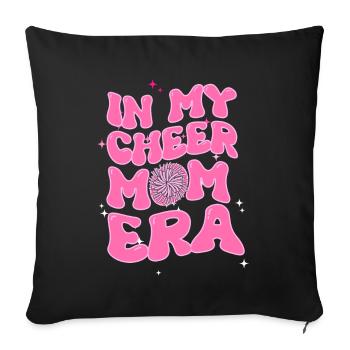 Cheer Mom Cheerleadering Cheerleader Mutter - Sofakissen mit Füllung 45 x 45 cm - Schwarz - Vorne