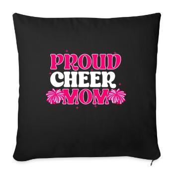 Cheer Mom Cheerleadering Cheerleader Mutter - Sofakissen mit Füllung 45 x 45 cm - Schwarz - Vorne