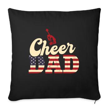 Cheer Papa Pom-pom girl Papa - Coussin et housse de 45 x 45 cm - noir - Devant