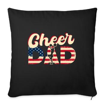 Cheer Papa Pom-pom girl Papa - Coussin et housse de 45 x 45 cm - noir - Devant