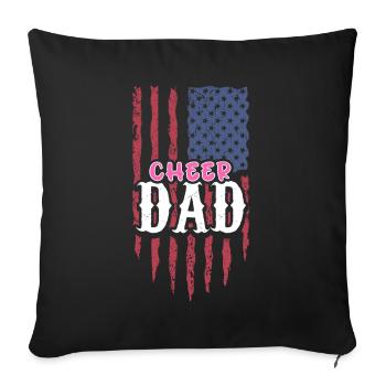 Cheer Papa Pom-pom girl Papa - Coussin et housse de 45 x 45 cm - noir - Devant