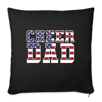 Cheer Papa Pom-pom girl Papa - Coussin et housse de 45 x 45 cm - noir - Devant