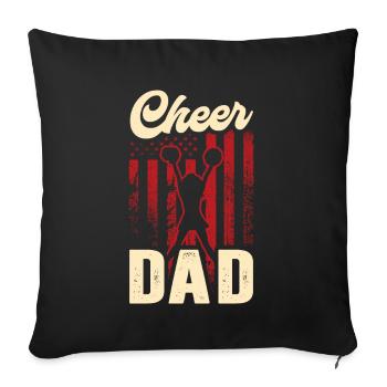 Cheer Papa Pom-pom girl Papa - Coussin et housse de 45 x 45 cm - noir - Devant