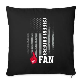 Cheer Papa Pom-pom girl Papa - Coussin et housse de 45 x 45 cm - noir - Devant