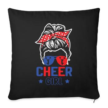 Cheerleadermädchen Cheerleading Jubel Jugend - Sofakissen mit Füllung 45 x 45 cm - Schwarz - Vorne