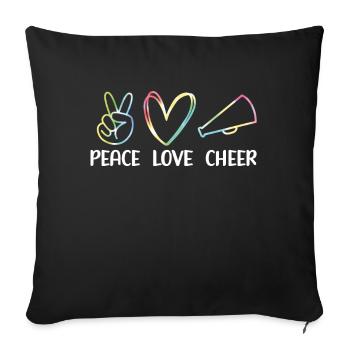 Cheerleadermädchen Cheerleading Jubel Jugend - Sofakissen mit Füllung 45 x 45 cm - Schwarz - Vorne