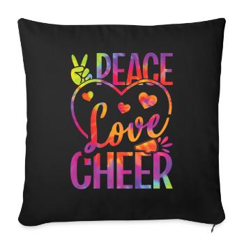 Cheerleadermädchen Cheerleading Jubel Jugend - Sofakissen mit Füllung 45 x 45 cm - Schwarz - Vorne