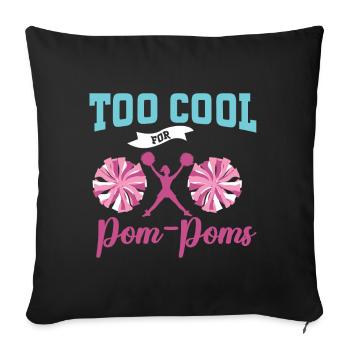 Cheerleadermädchen Cheerleading Jubel Jugend - Sofakissen mit Füllung 45 x 45 cm - Schwarz - Vorne