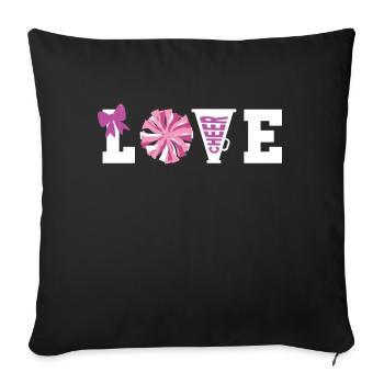 Cheerleadermädchen Cheerleading Jubel Jugend - Sofakissen mit Füllung 45 x 45 cm - Schwarz - Vorne