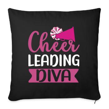 Cheerleadermädchen Cheerleading Jubel Jugend - Sofakissen mit Füllung 45 x 45 cm - Schwarz - Vorne