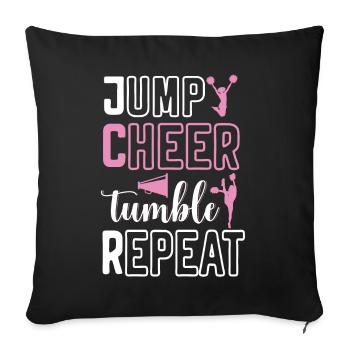 Cheerleadermädchen Cheerleading Jubel Jugend - Sofakissen mit Füllung 45 x 45 cm - Schwarz - Vorne