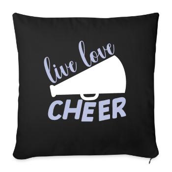 Cheerleadermädchen Cheerleading Jubel Jugend - Sofakissen mit Füllung 45 x 45 cm - Schwarz - Vorne