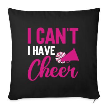 Cheerleadermädchen Cheerleading Jubel Jugend - Sofakissen mit Füllung 45 x 45 cm - Schwarz - Vorne
