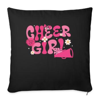 Cheerleadermädchen Cheerleading Jubel Jugend - Sofakissen mit Füllung 45 x 45 cm - Schwarz - Vorne