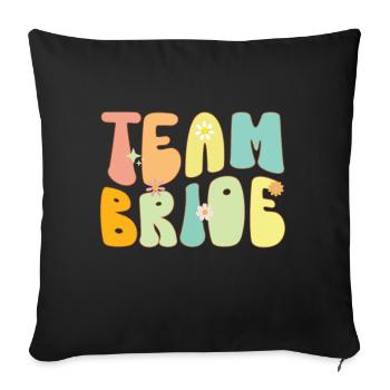 Bridesmaid Girl Groovy Bachelorette - Sofa pillow with filling 45cm x 45cm - black - Front