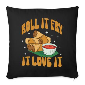 Philippines Lumpia Lover Cuisine philippine - Coussin et housse de 45 x 45 cm - noir - Devant