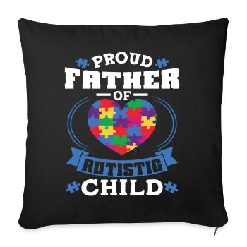 Autism awareness support autistic - Sofa pillow with filling 45cm x 45cm - black - Front