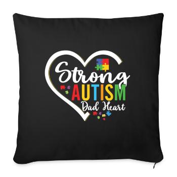 Autism awareness support autistic - Sofa pillow with filling 45cm x 45cm - black - Front