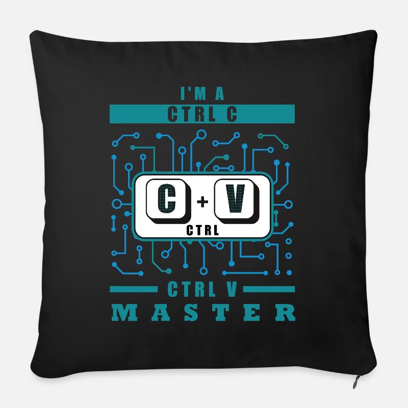 Binary Code Programmer Computer Science Programmin - Sofakissen mit Füllung 45 x 45 cm - Schwarz