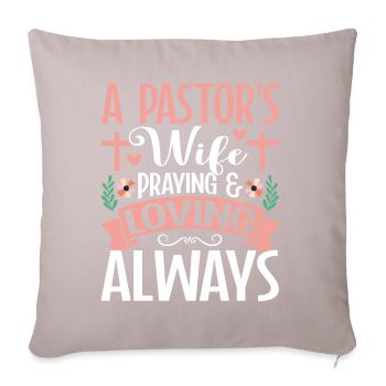 Pastor Wife Jesus Christian Church Appreciation - Sofa pillow with filling 45cm x 45cm - light taupe - Front