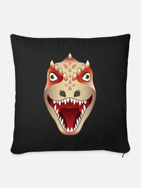 Dinosaurier Allosaurus - Sofakissen mit Füllung 45 x 45 cm - Schwarz