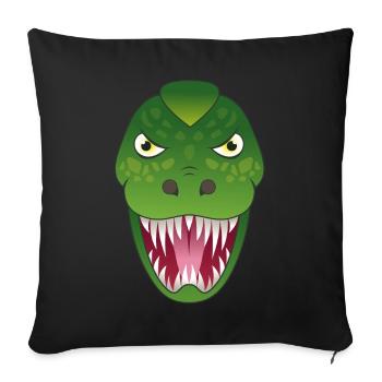 T-Rex Dinosaur Dinosaur - Sofa pillow with filling 45cm x 45cm - black - Front
