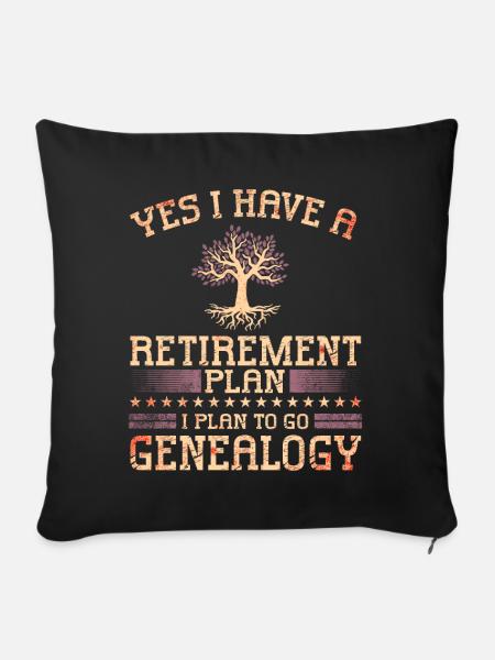 Genealogie Genetik Genealogist Vorfahren - Sofakissen mit Füllung 45 x 45 cm - Schwarz
