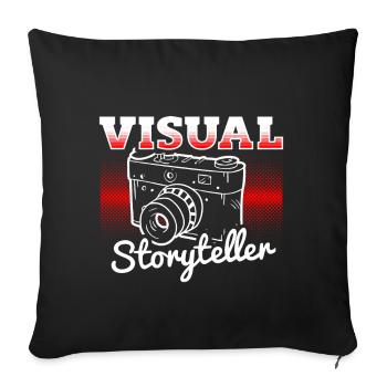 Photographie - Séance photo pour appareil photo. - Coussin et housse de 45 x 45 cm - noir - Devant