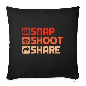 Photographie - Séance photo pour appareil photo. - Coussin et housse de 45 x 45 cm - noir - Devant