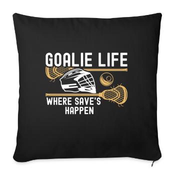 Gants de crosse de gardien de but Colle lâche - Coussin et housse de 45 x 45 cm - noir - Devant