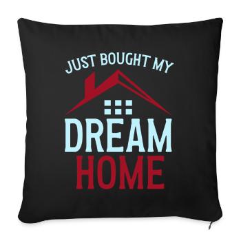 Nouveau propriétaire Le propriétaire le plus chaleureux - Coussin et housse de 45 x 45 cm - noir - Devant