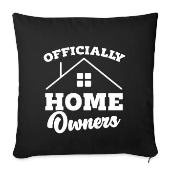 Nouveau propriétaire Le propriétaire le plus chaleureux - Coussin et housse de 45 x 45 cm - noir - Devant