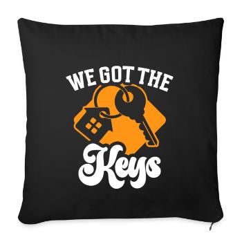 Nouveau propriétaire Propriétaire le plus chaleureux - Coussin et housse de 45 x 45 cm - noir - Devant