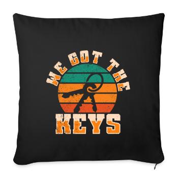 Nouveau propriétaire Le propriétaire le plus chaleureux - Coussin et housse de 45 x 45 cm - noir - Devant