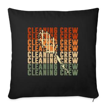 Housekeeping Week Geschenke Reinigungsliebhaber - Sofakissen mit Füllung 45 x 45 cm - Schwarz - Vorne