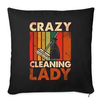 Housekeeping Week Geschenke Reinigungsliebhaber - Sofakissen mit Füllung 45 x 45 cm - Schwarz - Vorne