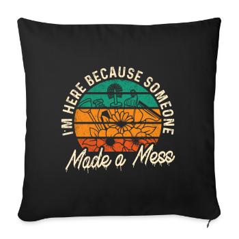 Housekeeping Week Geschenke Reinigungsliebhaber - Sofakissen mit Füllung 45 x 45 cm - Schwarz - Vorne