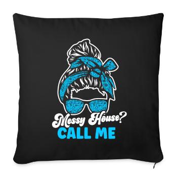 Housekeeping Week Geschenke Reinigungsliebhaber - Sofakissen mit Füllung 45 x 45 cm - Schwarz - Vorne