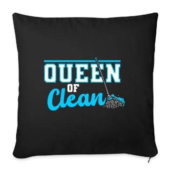 Housekeeping Week Geschenke Reinigungsliebhaber - Sofakissen mit Füllung 45 x 45 cm - Schwarz - Vorne