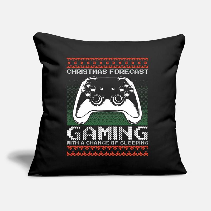 Funny Christmas Forecast Gaming Controller Ugly Sofakissen mit Füllung 45 x 45 cm