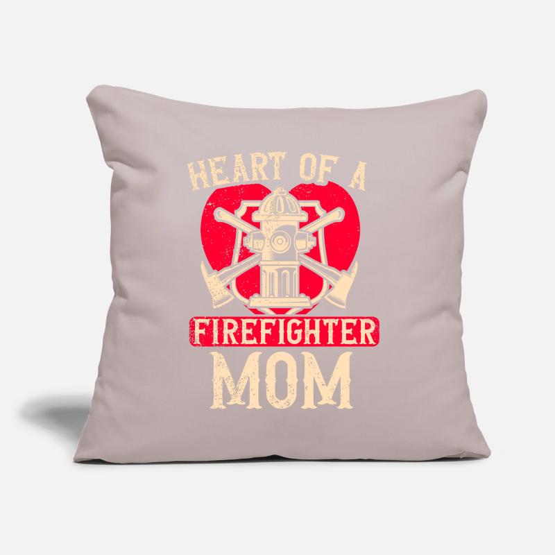 Mère pompier Mère pompier Coussin et housse de 45 x 45 cm