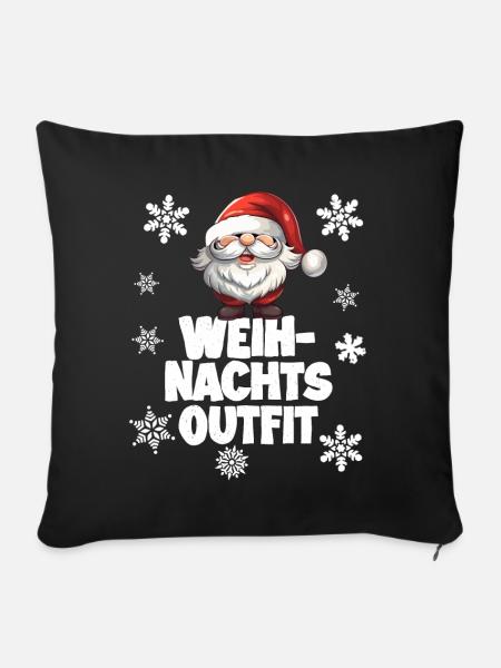 Weihnachtsoutfit - Sofakissen mit Füllung 45 x 45 cm - Schwarz