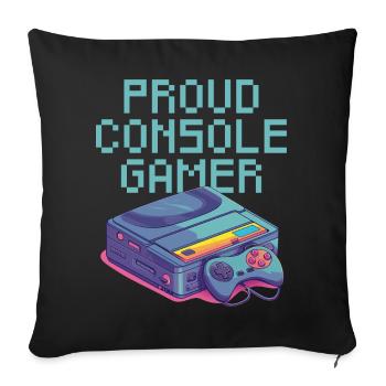 Proud Console Gamer - leicht - Sofakissen mit Füllung 45 x 45 cm - Schwarz - Vorne