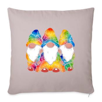 Three Hippie Gnomes Groovy Bandage Dye Gnomies - Sofa pillow with filling 45cm x 45cm - light taupe - Front